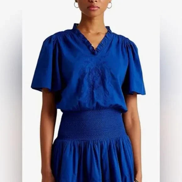 Lauren Ralph Lauren - Women's Ruffle Trimmed Dress - Size 4 - Picture 4 of 5